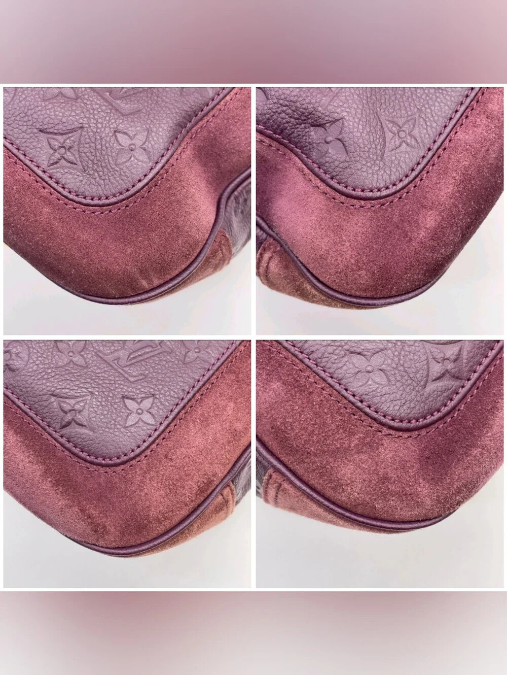 Auth Louis Vuitton Monogram Empreinte Audacieuse MM Leather/Suede Bag